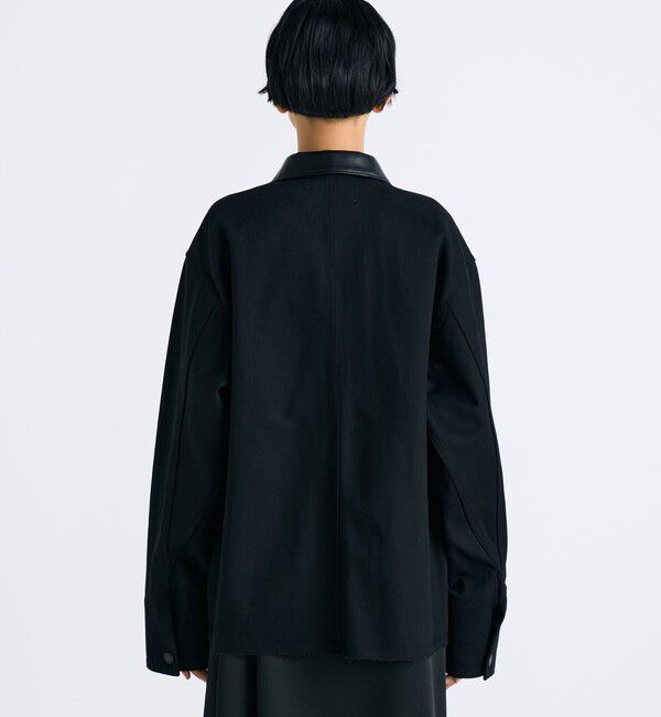 Edition「カットオフ ブラックデニム カバーオール」|ブルゾン・スタジャン|