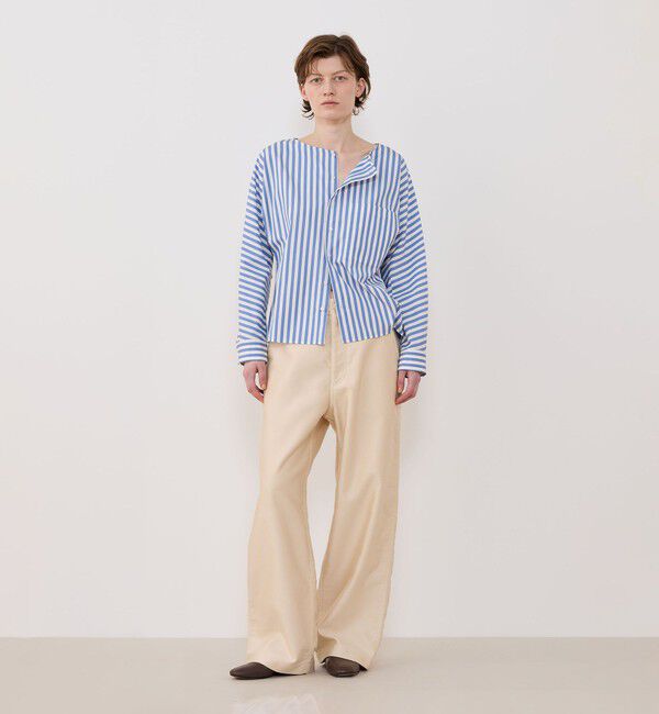 GALERIE VIE「ツイストコットンストライプ ドルマンスリーブシャツ」|シャツ・ブラウス|