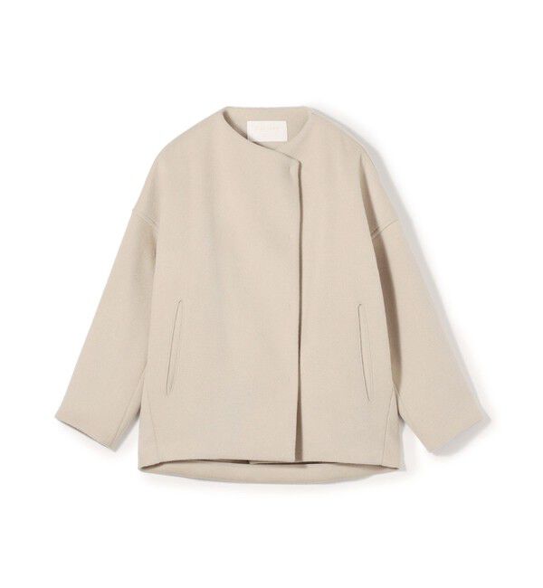 Ballsey「ウールカシミヤビーバー ショートコクーンコート」|ノーカラーコート|41 ライトベージュ