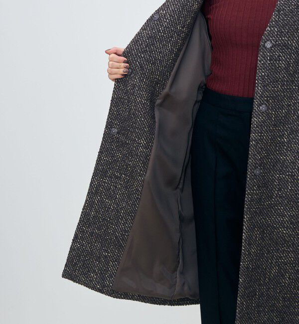 TOMORROWLAND collection「ブークレー Vカラードルマンスリーブコート」|ノーカラーコート|