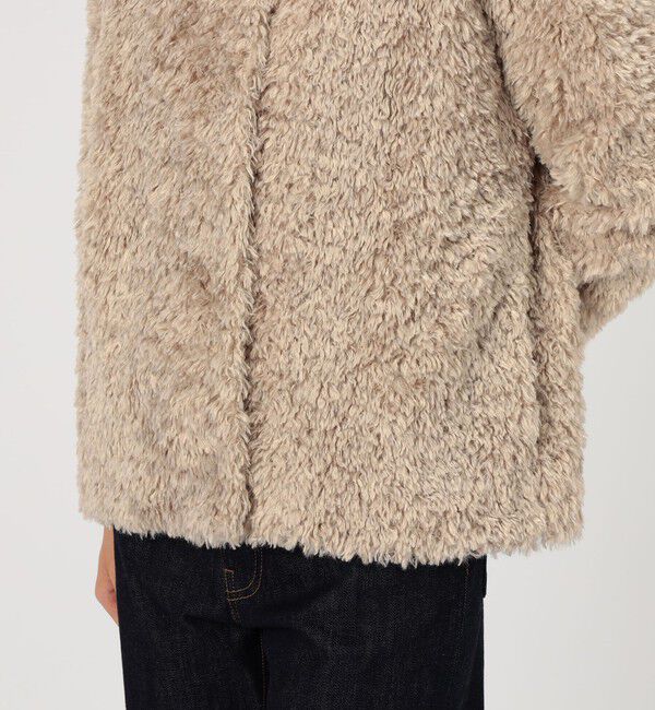 TOMORROWLAND BUYING WEAR「HERNO カーリーエコファー レザーベルトブルゾン」|ブルゾン・スタジャン|