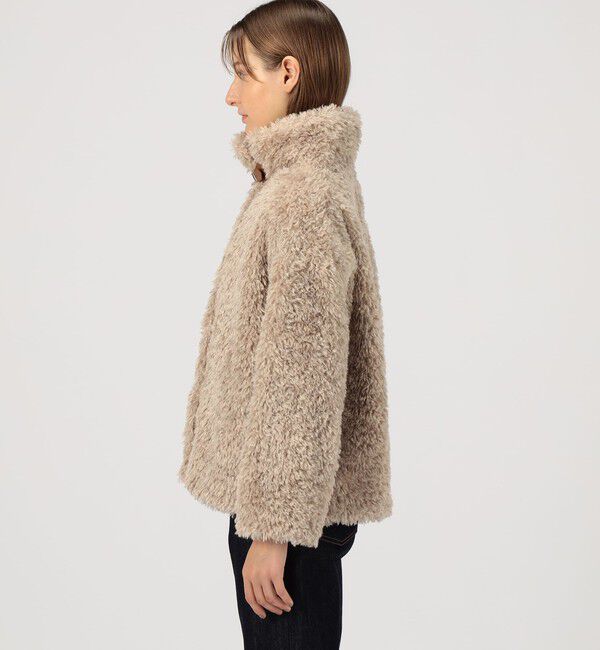 TOMORROWLAND BUYING WEAR「HERNO カーリーエコファー レザーベルトブルゾン」|ブルゾン・スタジャン|