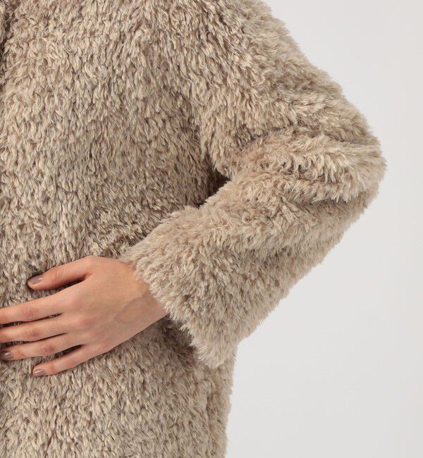 TOMORROWLAND BUYING WEAR「HERNO カーリーエコファー レザーベルトブルゾン」|ブルゾン・スタジャン|