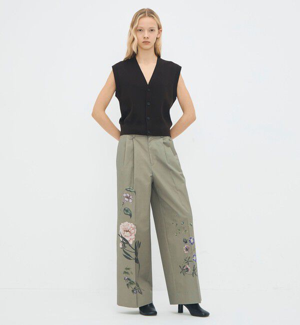 CABaN「コットンカシミヤ Vネックドロップショルダーベスト」|ベスト・ジレ|