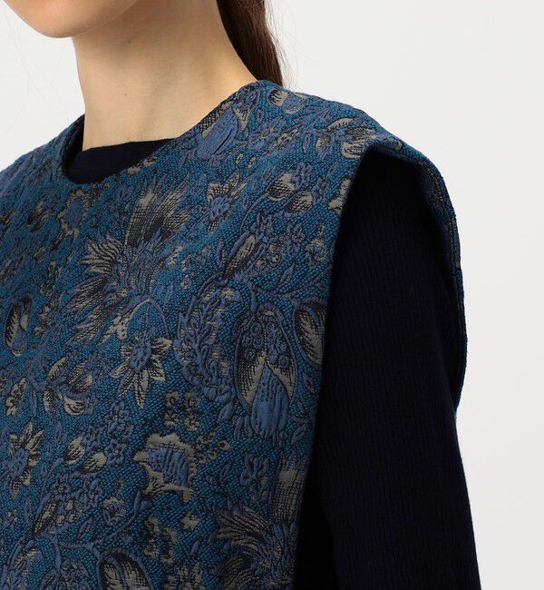 SOULEIADO「コットンポリエステルジャカード コンパクトジレ」|ベスト・ジレ|