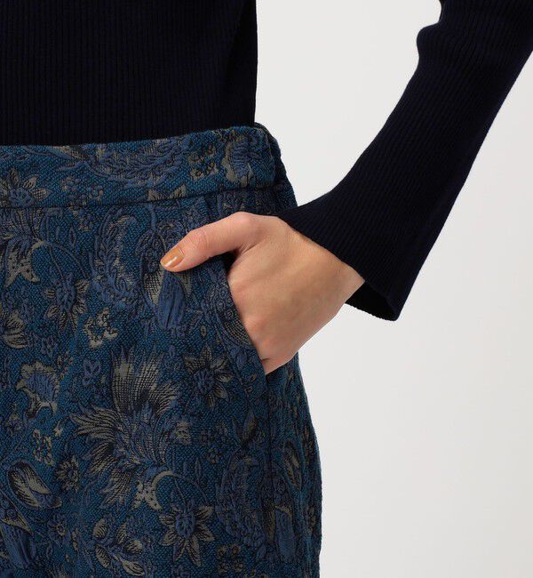 SOULEIADO「コットンポリエステルジャカード セミワイドストレートパンツ」|その他|