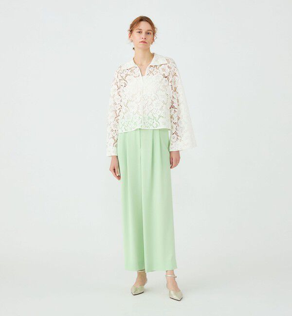 Ballsey「【WEB先行予約】サンディジョーゼット タックワイドパンツ」|その他|