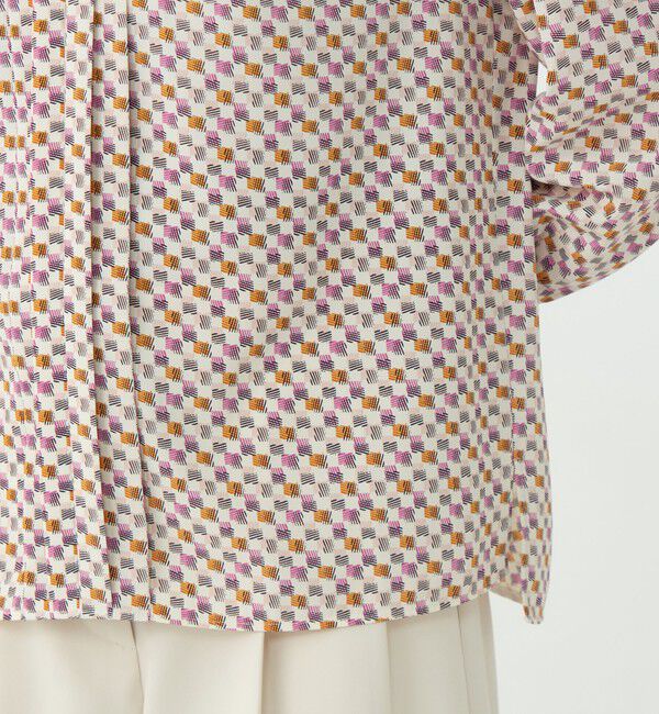 Ballsey「ミルフィープリント スキッパータックブラウス」|シャツ・ブラウス|