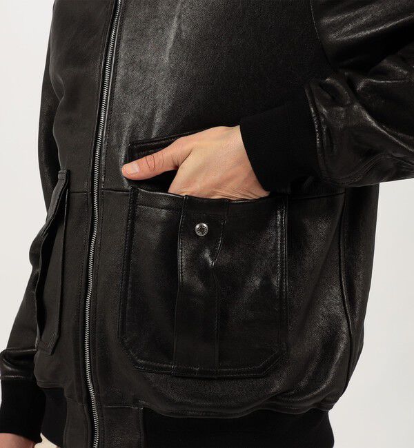 TOMORROWLAND MENS「【WEB先行予約・別注】EMMETI AKRON ラムレザー ブルゾン」|ブルゾン・スタジャン|