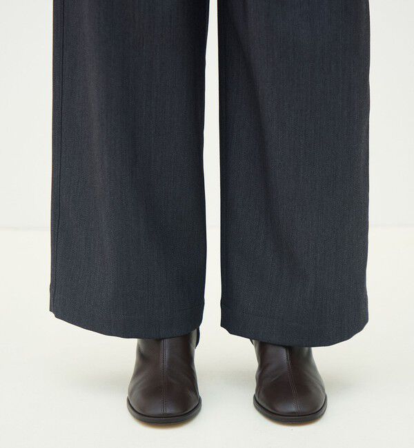MACPHEE「ポリエステルウールドスキン アシンメトリーパンツ」|スラックス|