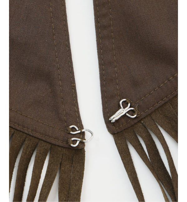  「SUEDE-LIKE FRINGE VEST」|ダウンベスト・ベスト|