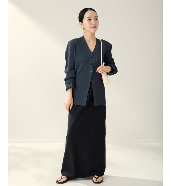 Plage「《追加》R&rsquo;IAM RIBシェイプカーディガン」|カーディガン|