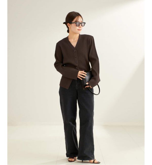 Plage「《追加》R&rsquo;IAM RIBシェイプカーディガン」|カーディガン|