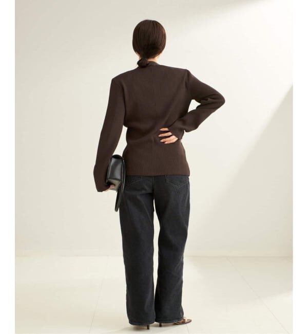 Plage「《追加》R&rsquo;IAM RIBシェイプカーディガン」|カーディガン|