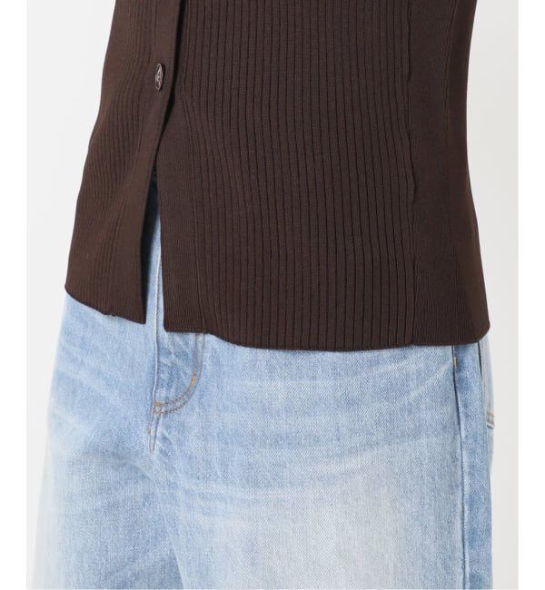 Plage「《追加》R&rsquo;IAM RIBシェイプカーディガン」|カーディガン|