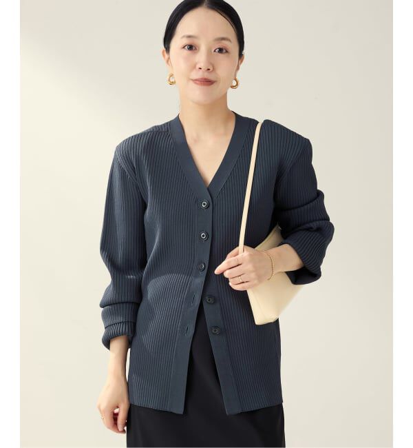 Plage「《追加》R&rsquo;IAM RIBシェイプカーディガン」|カーディガン|