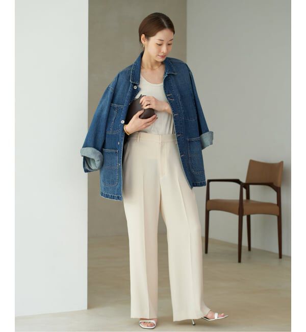 Plage「《追加》washable straight パンツ 5」|スラックス|