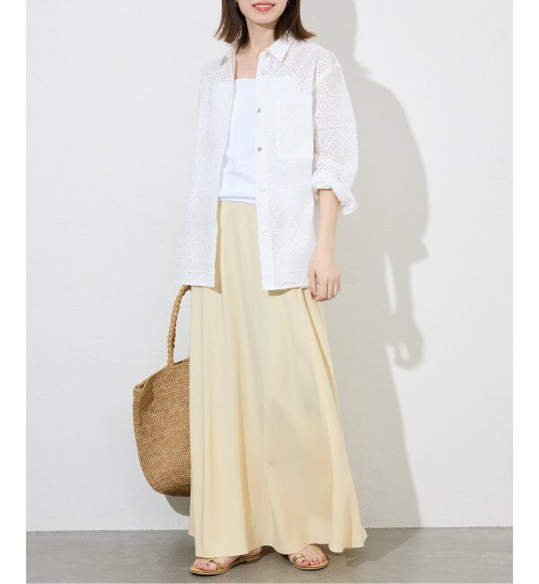 SLOBE IENA「《追加》フィブリルマーメイド フレアスカート」|スカート|