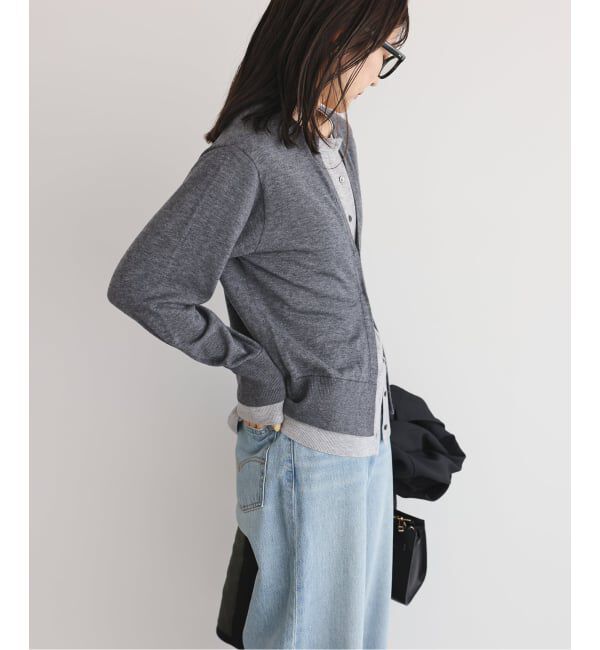 SLOBE IENA「フェイクレイヤードカーディガン」|カーディガン|