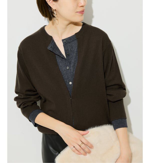 SLOBE IENA「フェイクレイヤードカーディガン」|カーディガン|