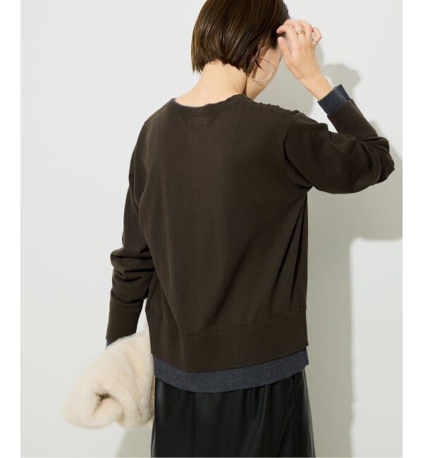 SLOBE IENA「フェイクレイヤードカーディガン」|カーディガン|