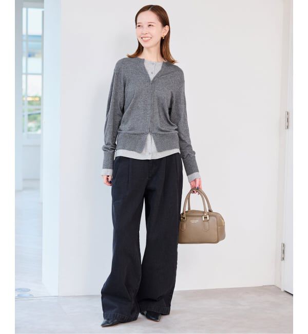 SLOBE IENA「フェイクレイヤードカーディガン」|カーディガン|