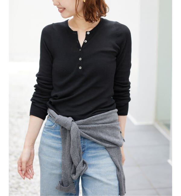 SLOBE IENA「《WEB限定/追加》スイビハイゲージヘンリープルオーバー」|ニット・セーター|