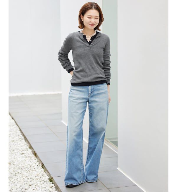 SLOBE IENA「《WEB限定/追加》スイビハイゲージヘンリープルオーバー」|ニット・セーター|