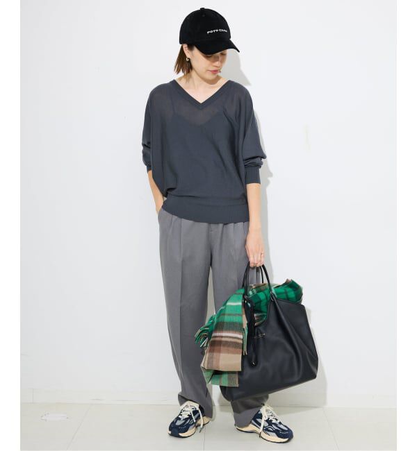 SLOBE IENA「ウォッシャブルドルマンVネックプルオーバー」|ニット・セーター|