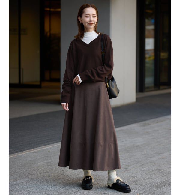 SLOBE IENA「ウォッシャブルドルマンVネックプルオーバー」|ニット・セーター|