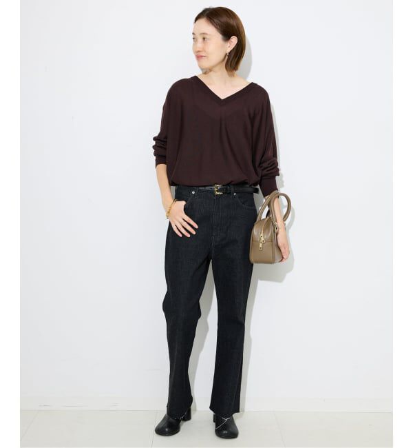 SLOBE IENA「ウォッシャブルドルマンVネックプルオーバー」|ニット・セーター|