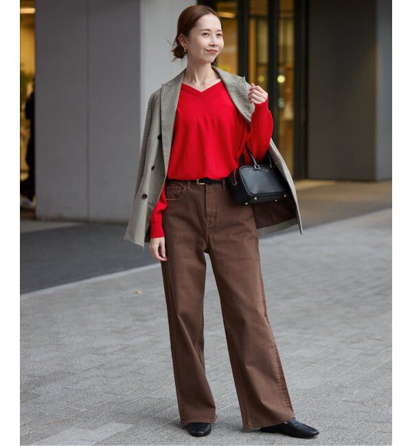 SLOBE IENA「ウォッシャブルドルマンVネックプルオーバー」|ニット・セーター|