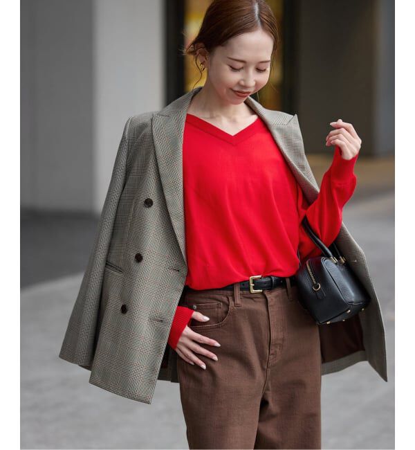 SLOBE IENA「ウォッシャブルドルマンVネックプルオーバー」|ニット・セーター|