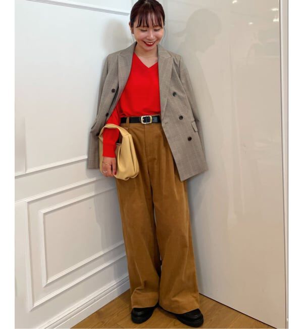 SLOBE IENA「ウォッシャブルドルマンVネックプルオーバー」|ニット・セーター|