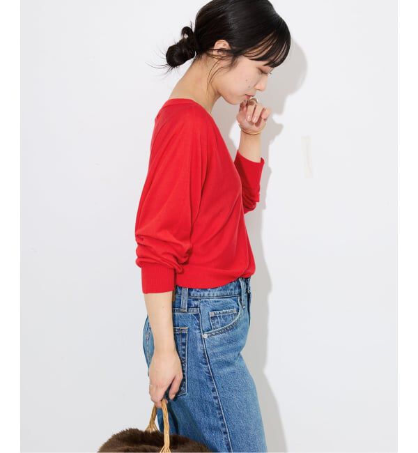 SLOBE IENA「ウォッシャブルドルマンVネックプルオーバー」|ニット・セーター|