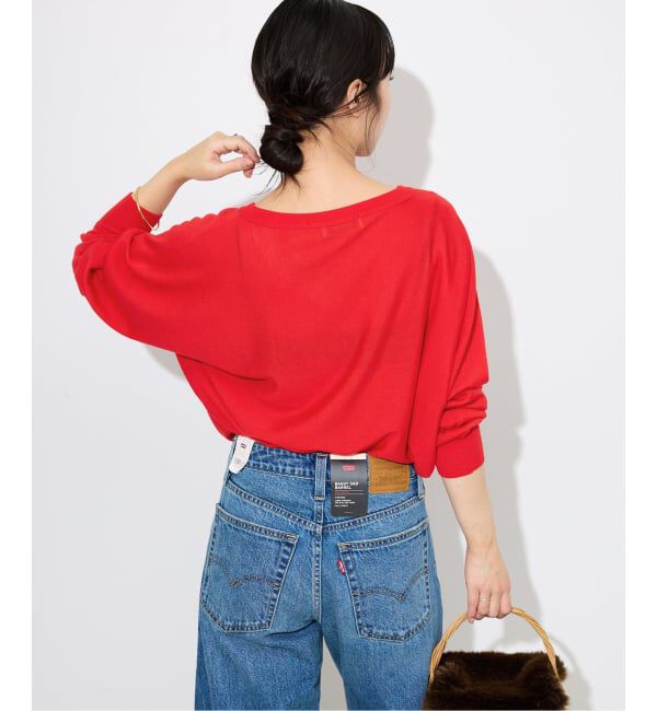 SLOBE IENA「ウォッシャブルドルマンVネックプルオーバー」|ニット・セーター|