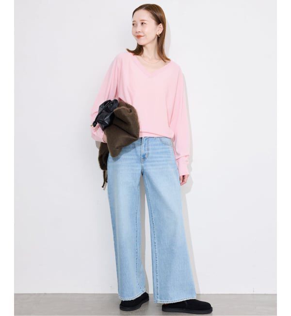 SLOBE IENA「ウォッシャブルドルマンVネックプルオーバー」|ニット・セーター|