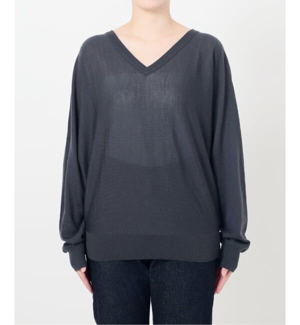 SLOBE IENA「ウォッシャブルドルマンVネックプルオーバー」|ニット・セーター|
