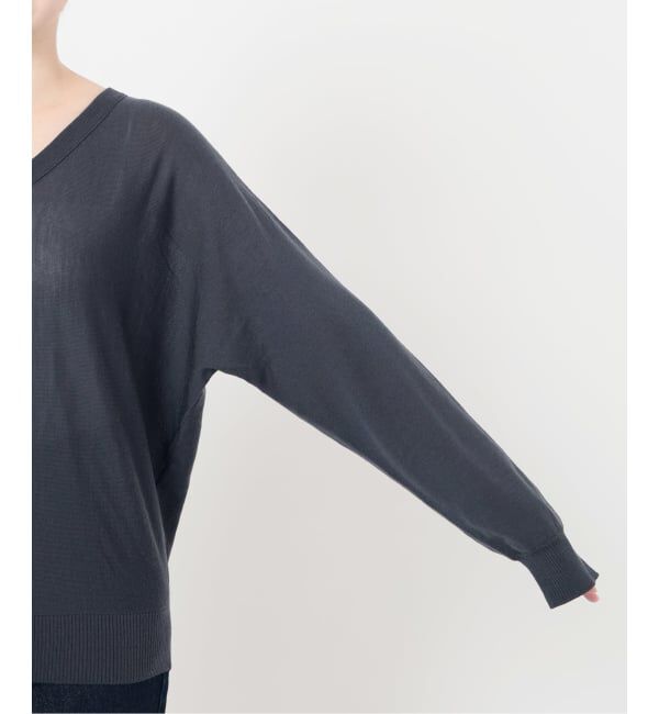 SLOBE IENA「ウォッシャブルドルマンVネックプルオーバー」|ニット・セーター|