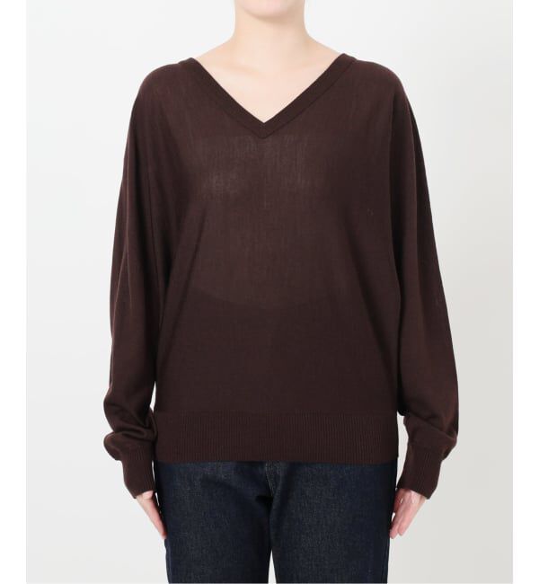 SLOBE IENA「ウォッシャブルドルマンVネックプルオーバー」|ニット・セーター|