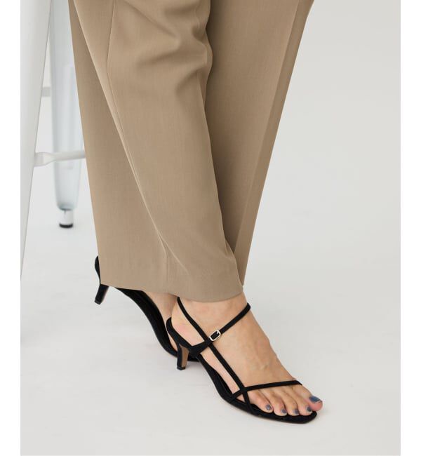 IENA「IENA ストラップヒールサンダル BLACK」|サンダル|