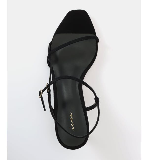 IENA「IENA ストラップヒールサンダル BLACK」|サンダル|