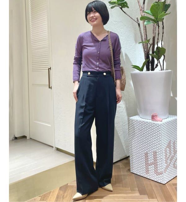 SLOBE IENA「《追加》コットンシルク2wayカーディガン」|カーディガン|