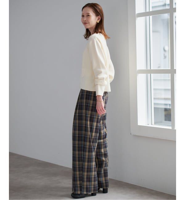 SLOBE IENA「《セットアップ対応可》コットンダブルフェイスカーディガン」|カーディガン|