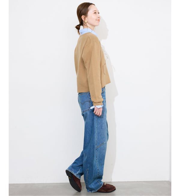 SLOBE IENA「《セットアップ対応可》コットンダブルフェイスカーディガン」|カーディガン|