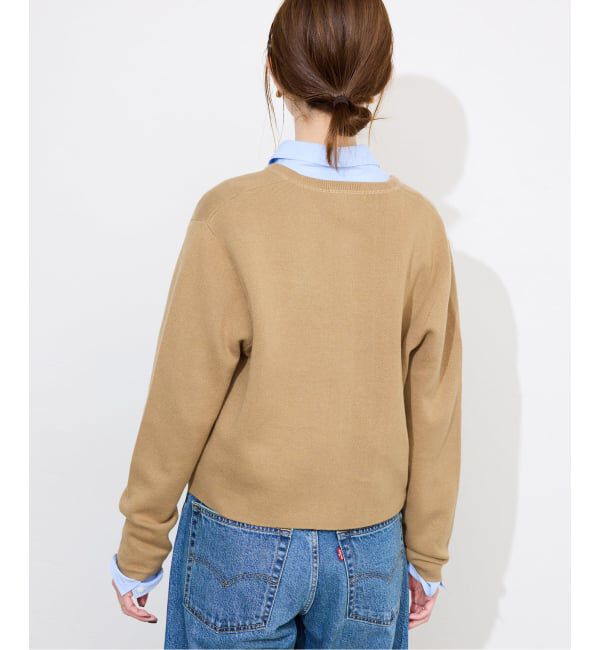 SLOBE IENA「《セットアップ対応可》コットンダブルフェイスカーディガン」|カーディガン|