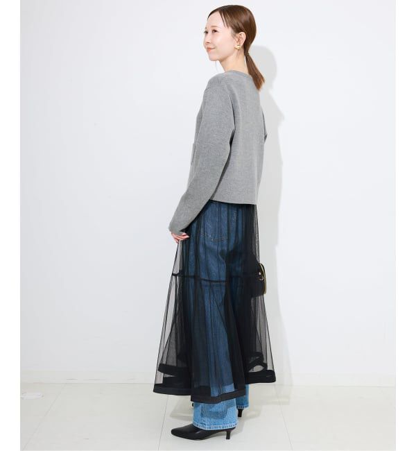 SLOBE IENA「《セットアップ対応可》コットンダブルフェイスカーディガン」|カーディガン|