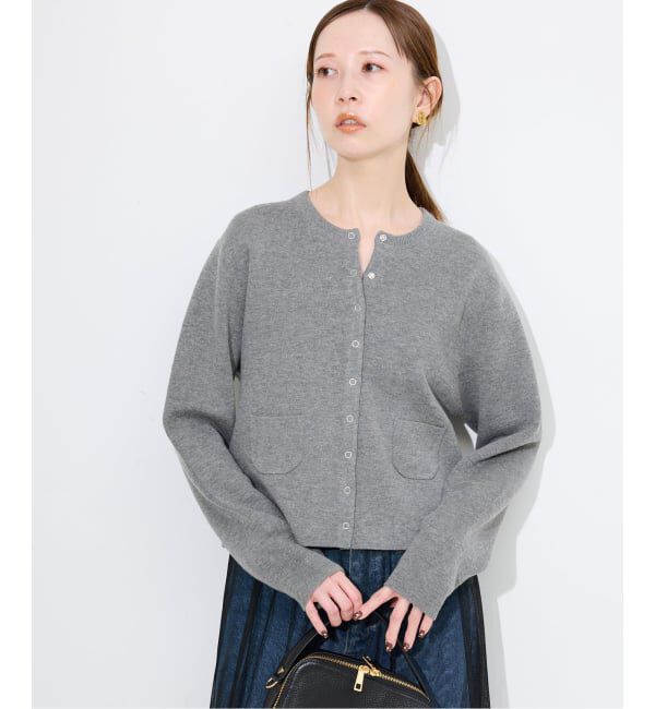 SLOBE IENA「《セットアップ対応可》コットンダブルフェイスカーディガン」|カーディガン|