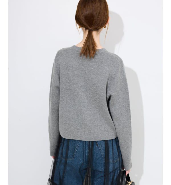 SLOBE IENA「《セットアップ対応可》コットンダブルフェイスカーディガン」|カーディガン|