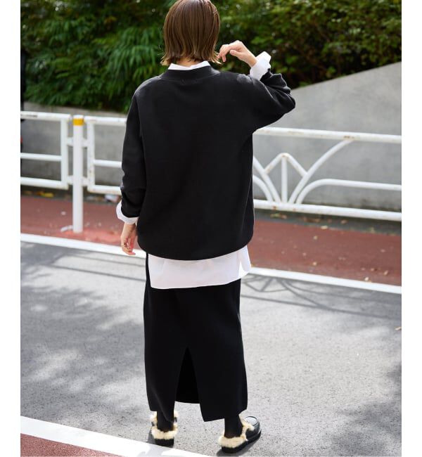 SLOBE IENA「《一部WEB限定カラーあり》サガラ刺繍スウェットライクニットカーディガン」|カーディガン|